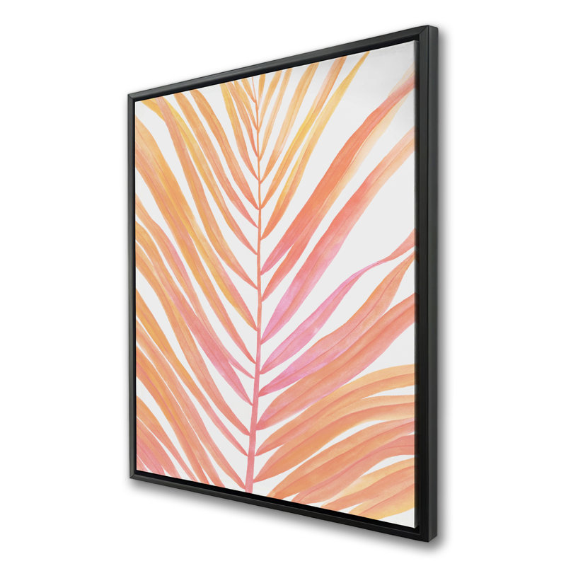 Feuille de palmier glamour - décor de toile exotique encadré