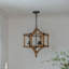 Lustre tambour en bois 3 lumières