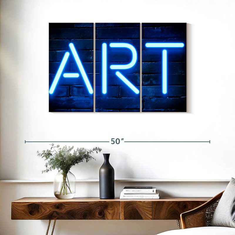 Art bleu Tergel, H 24 po x l 38 po