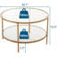 VINGLI Table basse double ronde en verre 78 * 78 * 49Cm-1703203529
