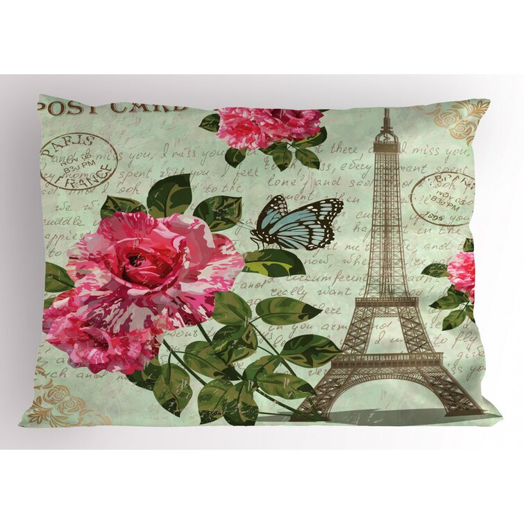 Blooms Pillow in Soft Green