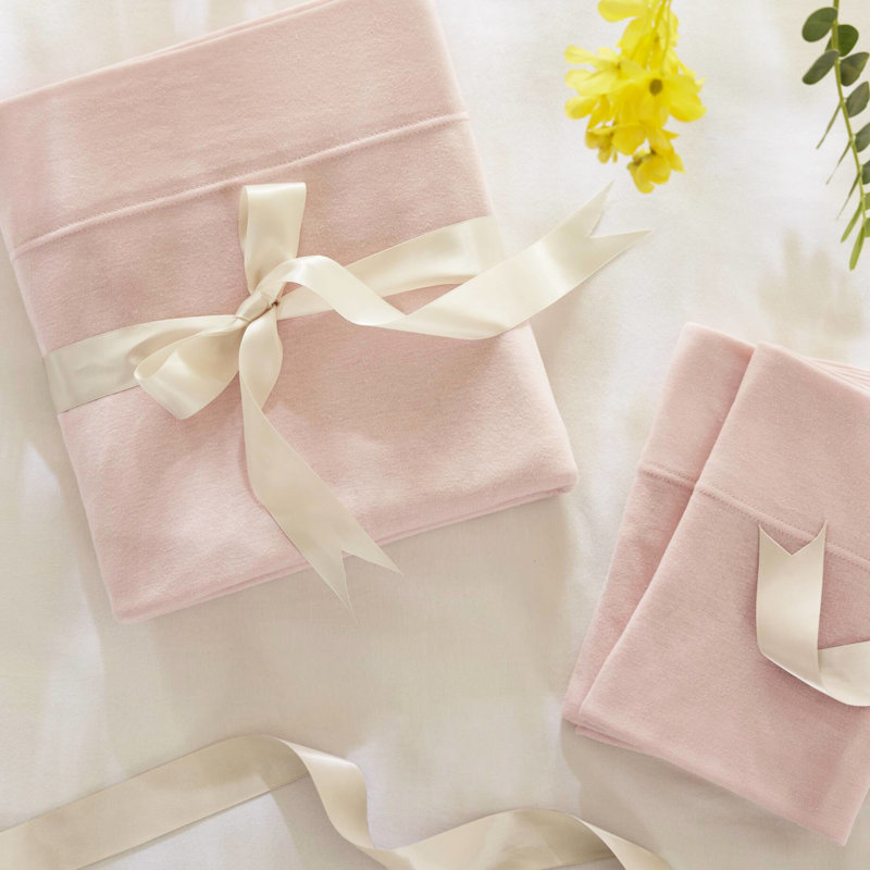 Queen Size Cotton Blend Knit Sheet Package - All Season Relaxation And Comfort, Soft As Wool, Absorbent In Hot Seasons, Warm Cold Fits Up To 16" Mattress, Contains 1 Flat Sheet, Fitted 2 Pillowcases,