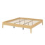 Base de lit élégante avec tête de lit intégrée et structure à lattes robuste-761866015