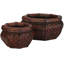 Thisbe Wood Pot Planter - Set of 2