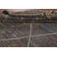 Tapis marocain gris et bleu à motif de treillis 9 x 13