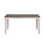 Casual Table 7 pièces, table rectangulaire en bois et 6 chaises, aspect brun blanc-gris pour 6 chaises d'appoint
