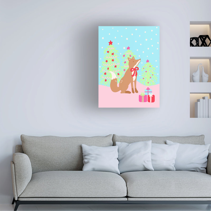Art sur toile, bol de renard, Alvina Kwong, H 14 po x l 19 po