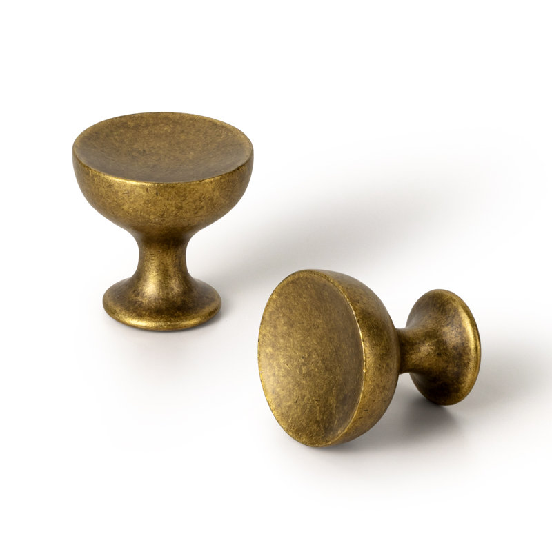 Poignée en forme de verre à vin de 1,26 po de diamètre, Laiton antique
