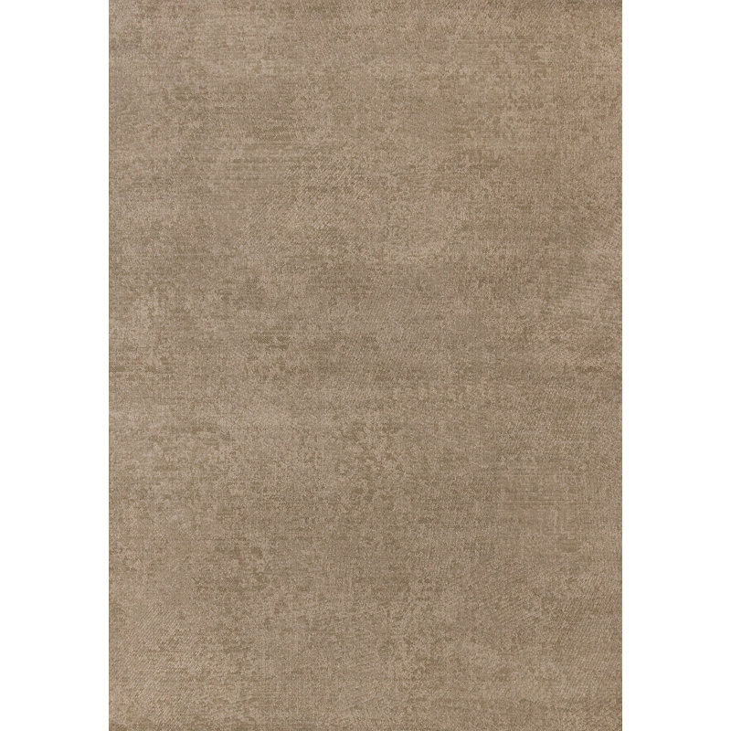 Tapis uni gris olive sophistiqué sculpté, Rectangle 5 pi 3 po x 7 pi 7 po