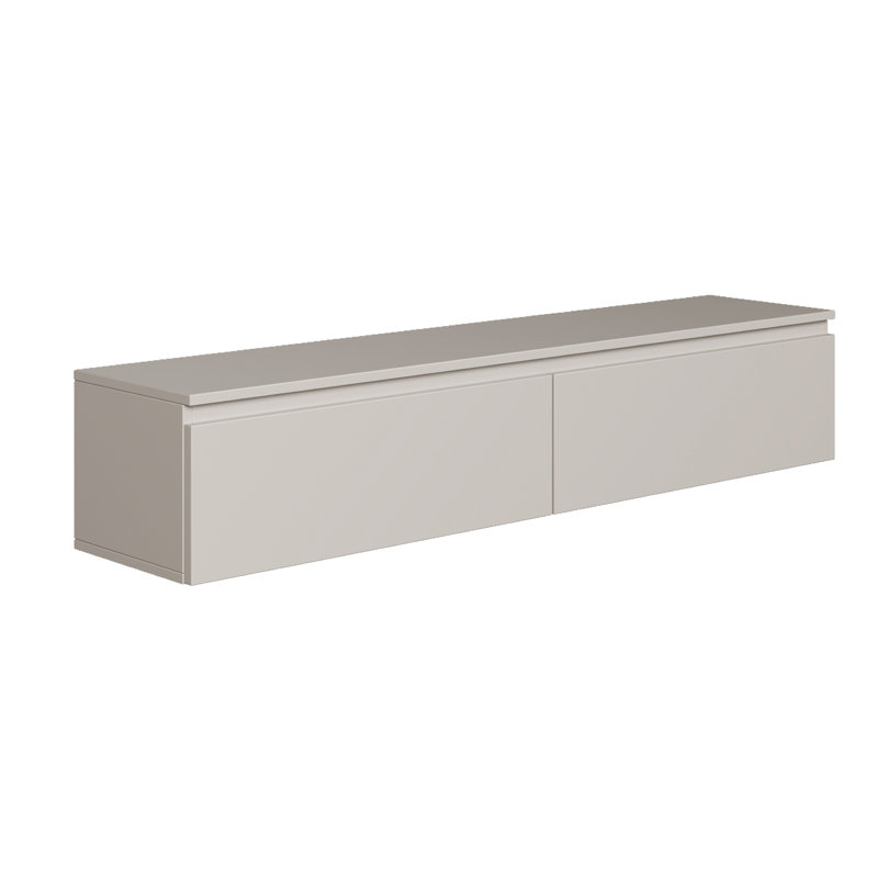 Syvanna Wall-Mounted TV Cabinet, Beige, 28.4cm H x 150cm L x 31.8cm W