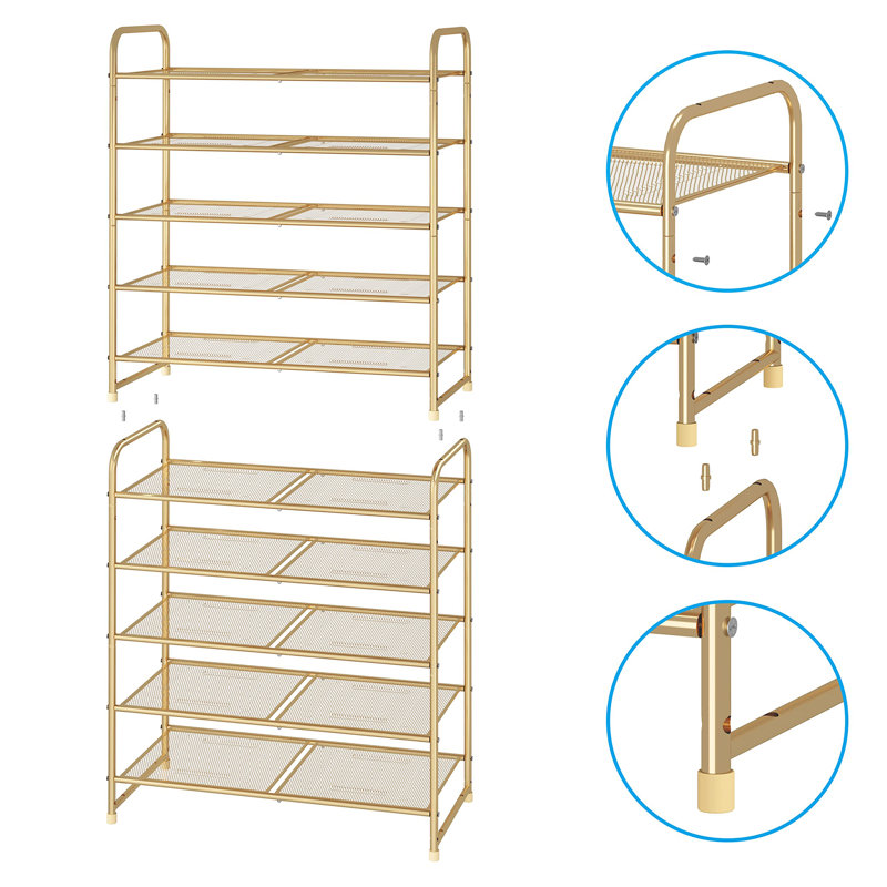 18 Pair Stackable Shoe Rack