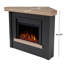 Bernice 53" Corner Slim Electric Fireplace in Charcoal by Real Flame-363550130