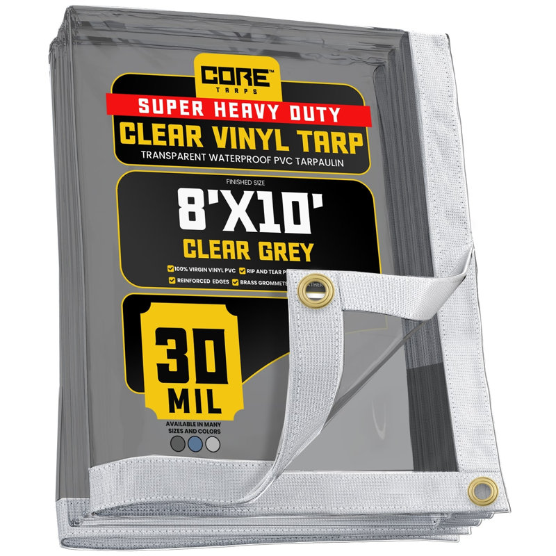 Bâche en vinyle 30 mil Extreme, Gris transparent, H 120 po x l 96 po x P 1 po