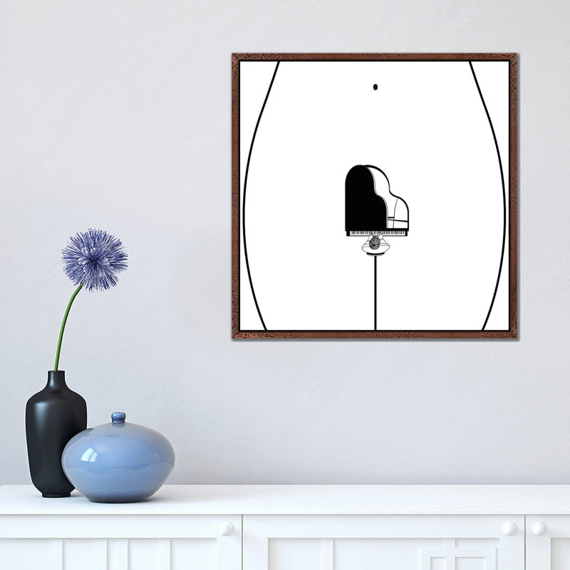 Melody by Filippo Spinelli - Print on Canvas, Classic Brown Wood Framed, 45.72 cm H x 45.72 cm W