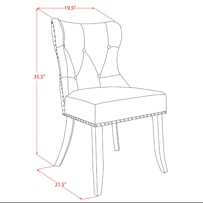 L'ensemble de table de salle à manger 3 pièces comprend 1 table de salle à manger et 2 chaises de cuisine en lin brun clair avec dossier capitonné et têtes de clous - Finition noyer d'acacia