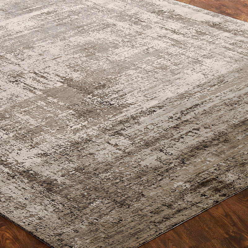 Evgenii Area Rug, Rectangle 7'9" x 9'9", Gray/Brown