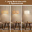Lustre 19,7 po en rotin avec 5 lumières Boho pour salle à manger, chambre à coucher et salon - fait à la main et réglable en hauteur