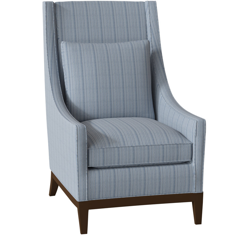 Eastside Wingback Chair, Burnished Brown, Frontier Charcoal