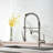 Commercial Kitchen Faucet With Pull Down Sprayer, Single Handle Singlaucet