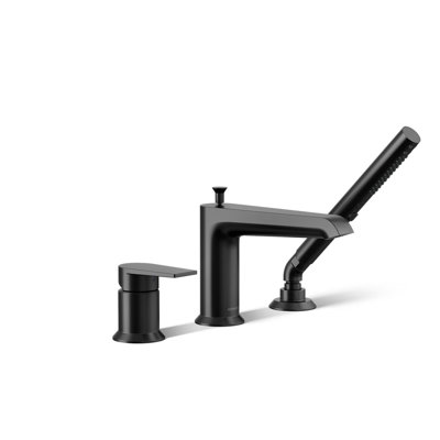 Robinet de baignoire à fixation sur comptoir à poignée simple avec douchette Hint