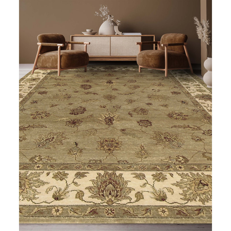Wool Oriental Area Rug, Rectangle 5' x 7'