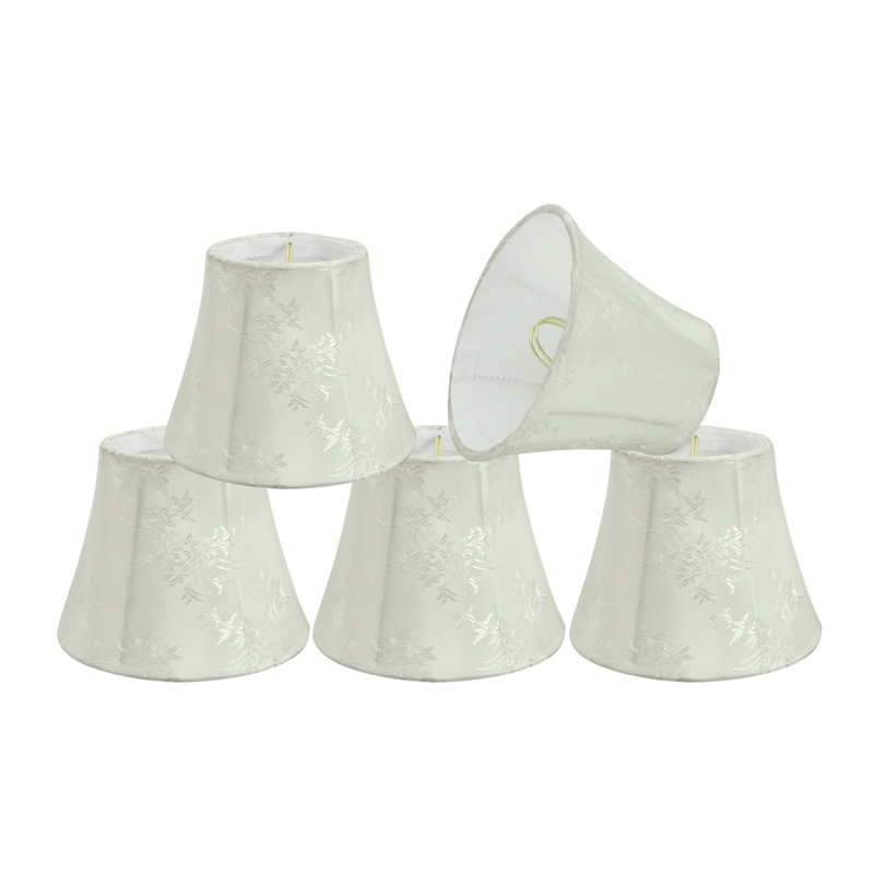 Abat-jour cloche en tissu H 4 po en Ivoire