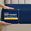 Luxury 100% Egyptian Cotton Fitted Sheet – Extra Deep Pocket 35cm (14”), Soft, Breathable & Secure Elastic Fit-1520133836