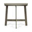 Table bistro d'extérieur pliante demi-ronde en bois d'acacia, finition grise-2022881997