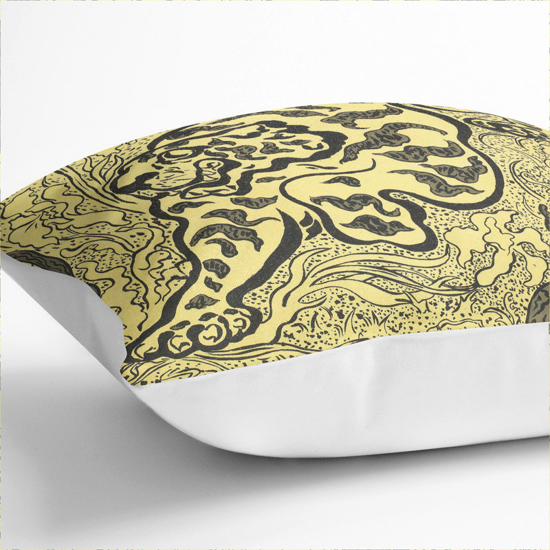 The Tiger Scatter Cushion with Filling, White, 55cm H x 55cm W x 20cm D