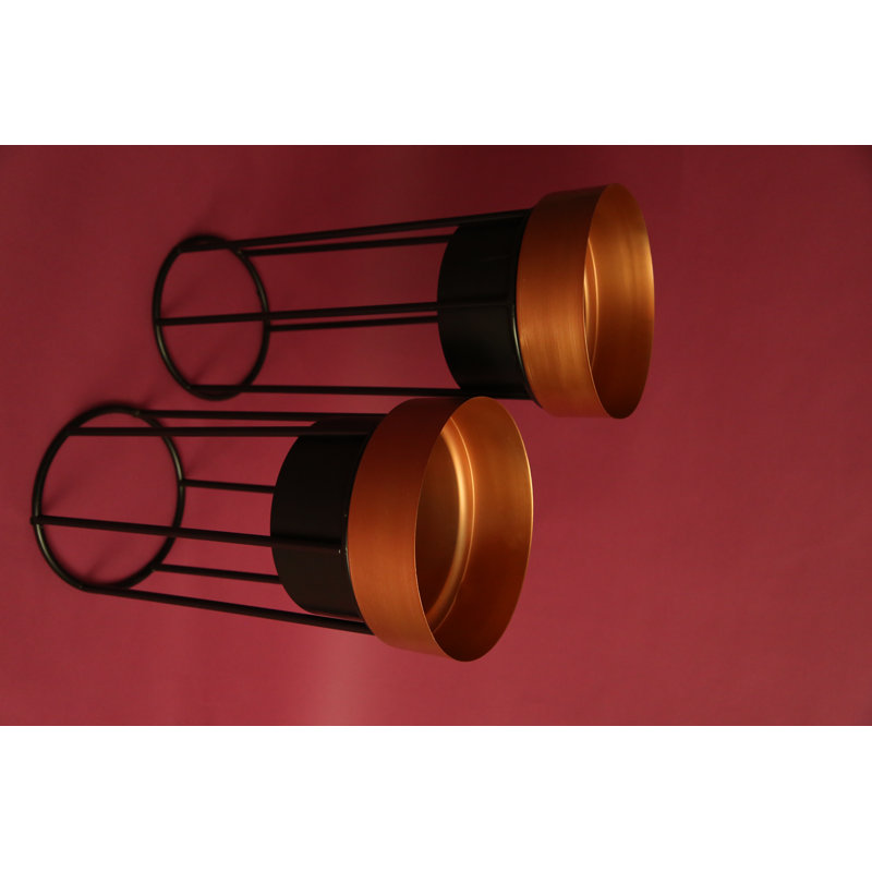 Housman Metal Pot Planter, Rose Gold