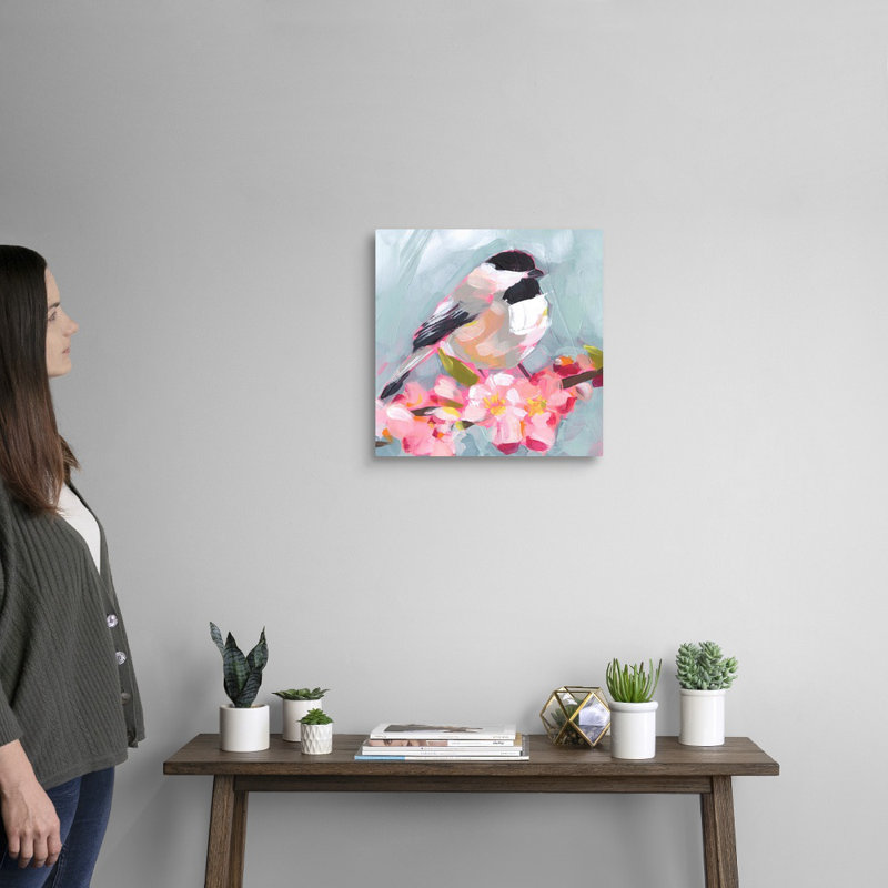 « Brushstroke Bird II » par Jennifer Paxton Parker, reproduction d’art sur toile, Toile tendue, H 16 po x l 16 po x P 1,25 po