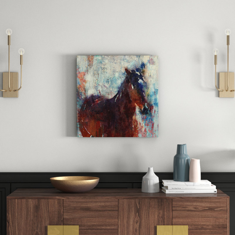 Wild Brown Horse by Irena Orlov - Wrapped Canvas Print, 66.04 cm H x 66.04 cm W x 1.91 cm D