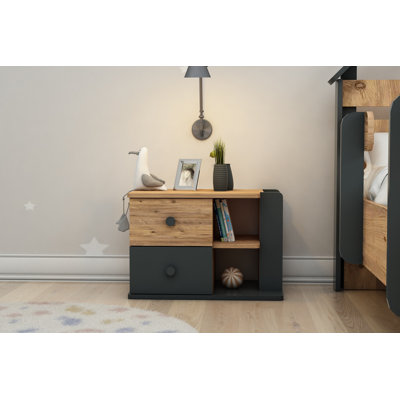 Allianah 165.1cm W Manufactured Wood Bedside Table