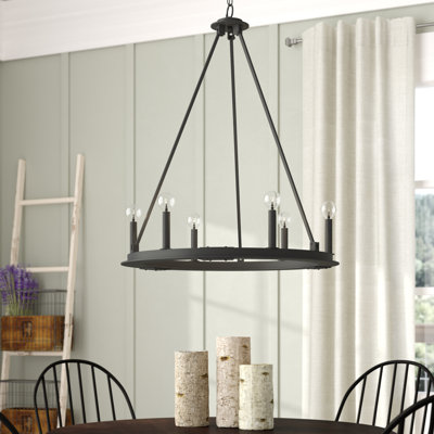 Pearson Dimmable Wagon Wheel Chandelier