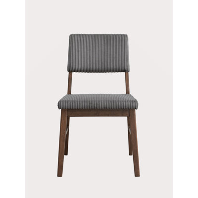 Chaise d'appoint en velours côtelé et finition Seda