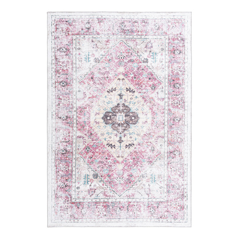 Njay Oriental Indoor Rug, Rectangle 6' x 9'