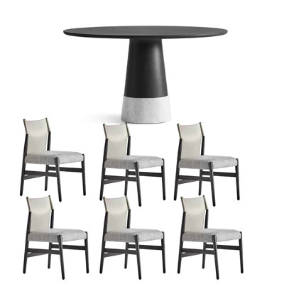 Ensembles de table de salle à manger ronds avec des caractéristiques durables.