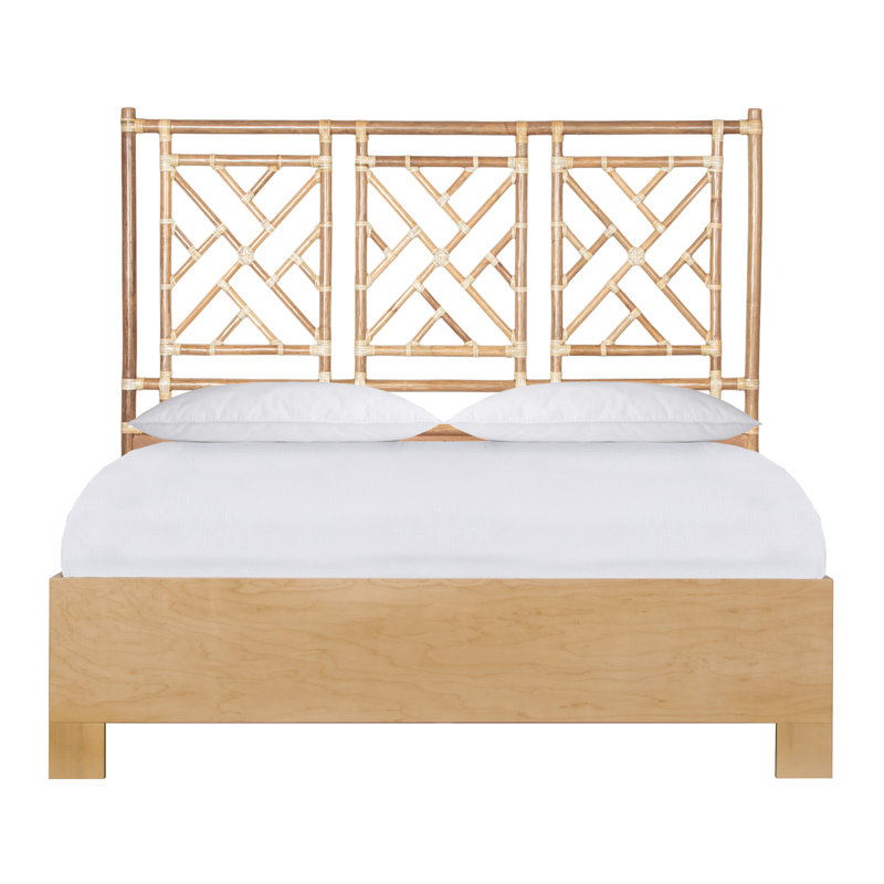 Chippendale Open-Frame Bed, Full, Natural