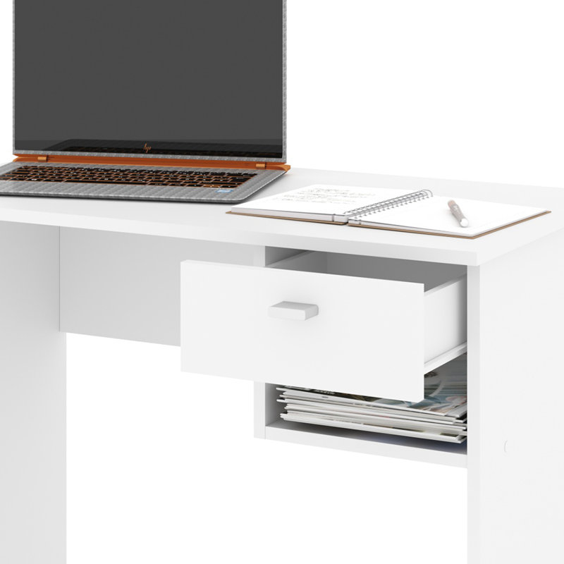 Regin Solid Wood Base Writing Desk, White
