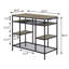 Rustic Oak And Black Kitchen Island With Open Shelving