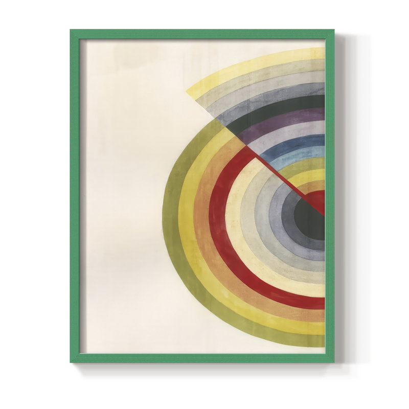 Rainbow Core Diptych I, reproduction encadrée - bois massif, Vert, H 15 po x l 12 po