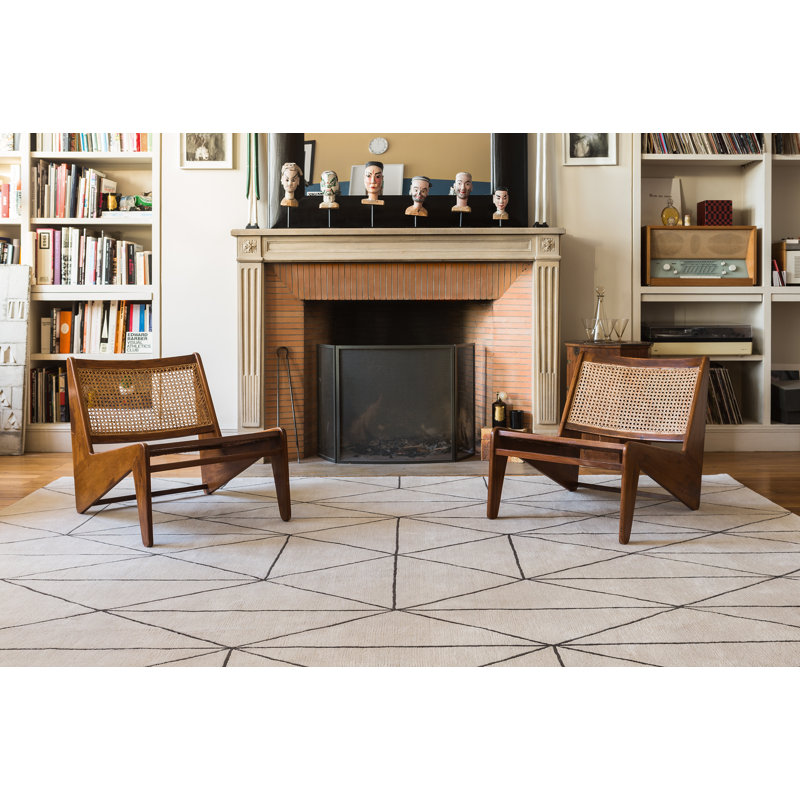 Diamond Maze Grey Area Rug, Rectangle 10' x 14'