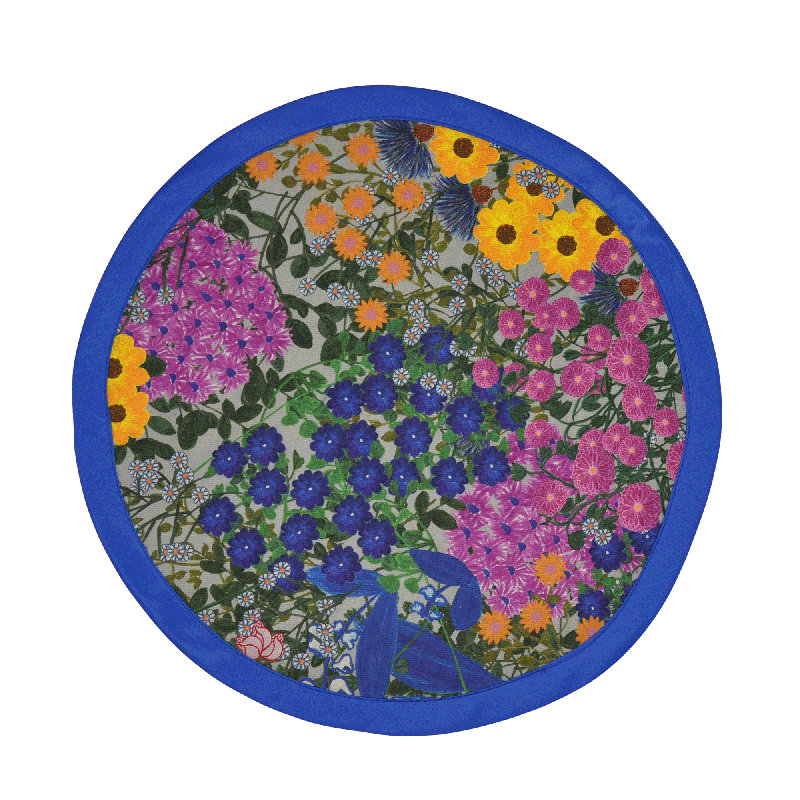 6 Round Placemats Pré Fleuri Prussian Blue