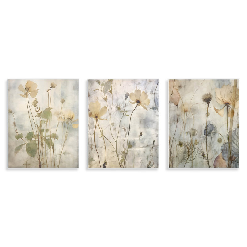  «Soft Blooming Botanicals», ensemble de plaques murales en lettres et en lignes