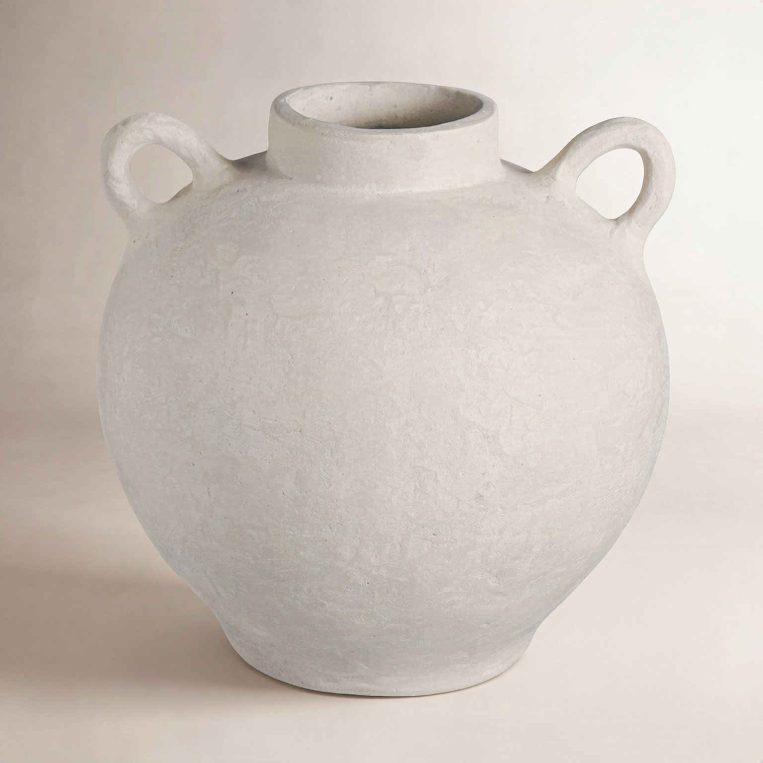 Otterra Terracotta Table Vase, White