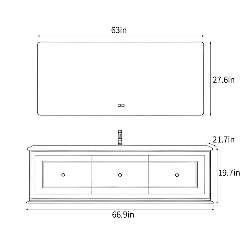 American style stylish bathroom Vanity, Beige