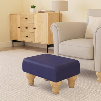 Acierno Natural Wood Turned Leg - Faux Leather
