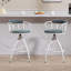 Ensemble de tabourets de bar 26 po à hauteur de comptoir pivotant de 26 po avec structure en métal et chaises de bar de style industriel moderne pour îlot de cuisine-599902596