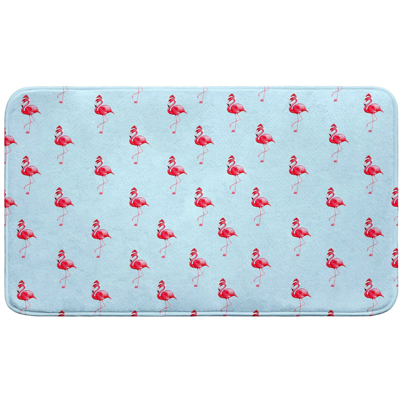 Tapis de bain Flamingo Santa, L 30 po x l 18 po