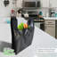 Sacs de magasinage en plastique noir de grande taille de 12 x 6,5 x 22 pouces 1/6 Ecoqualité pour épiceries et magasins de proximité (2400)